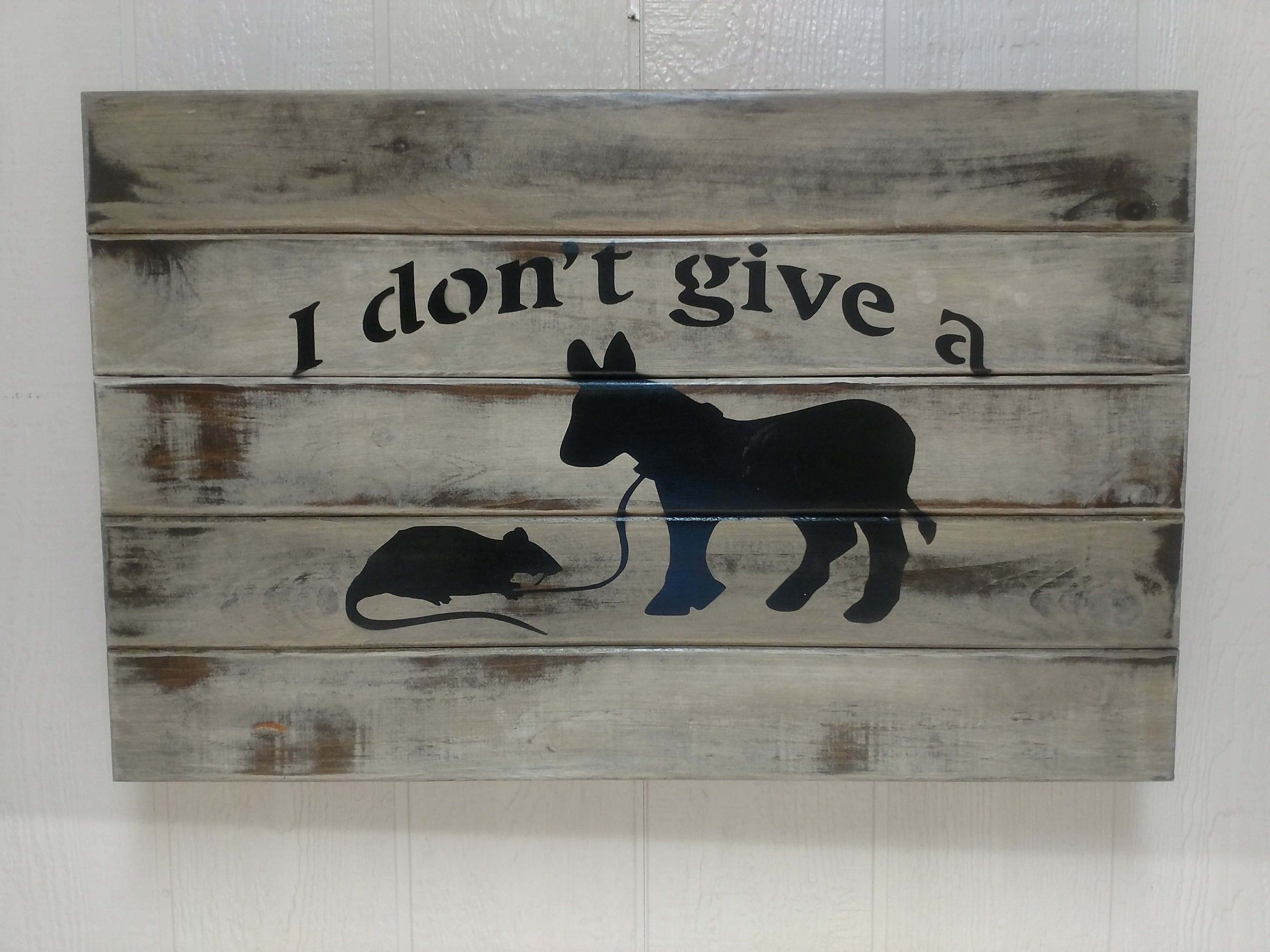 “I Don't Give A Rat's Ass” Gun Concealment Wall Art