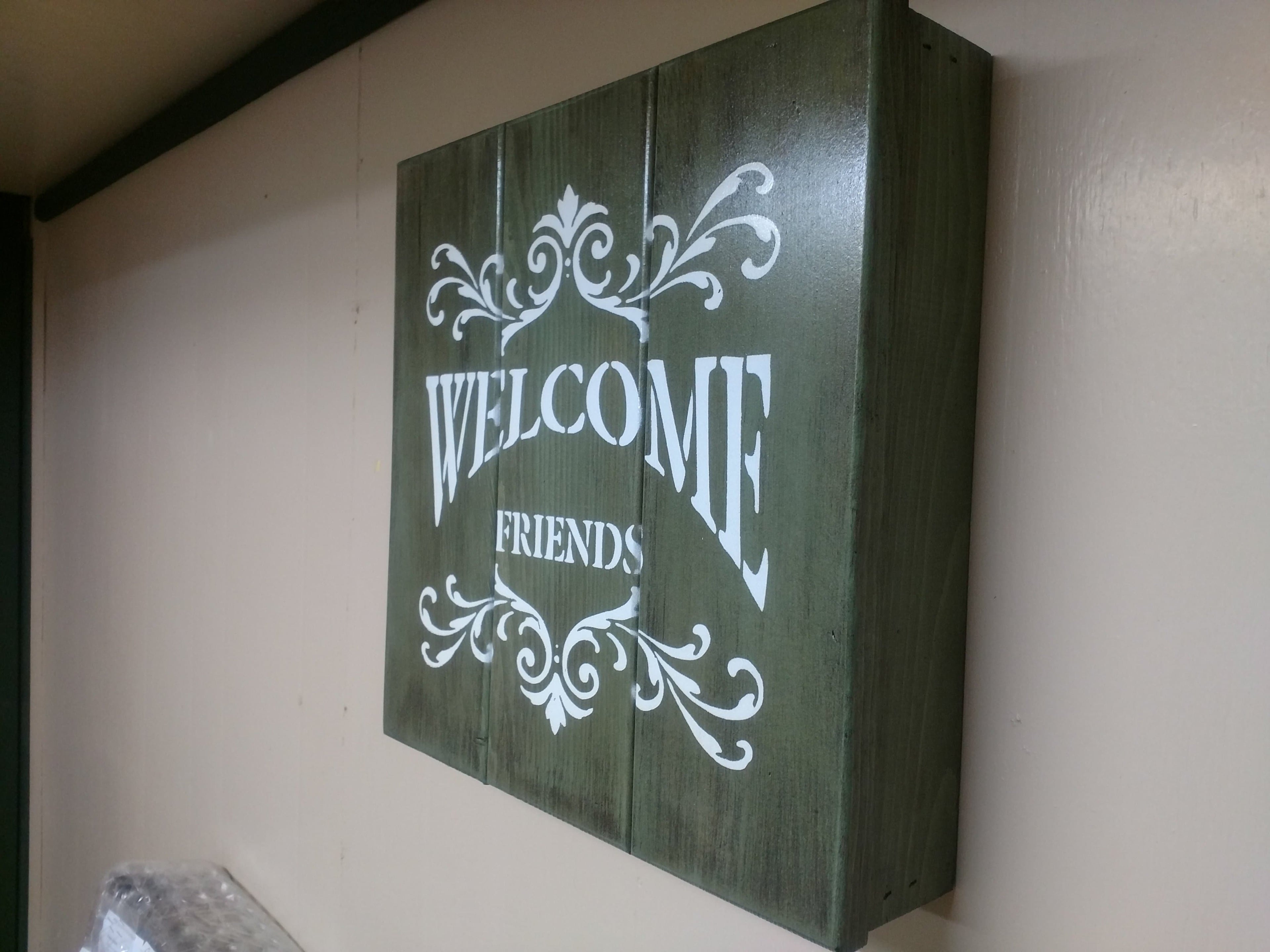"Welcome Friends" Gun Concealment Wall Art Box