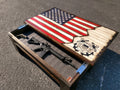 Rustic American Flag Gun Storage Coffee Table