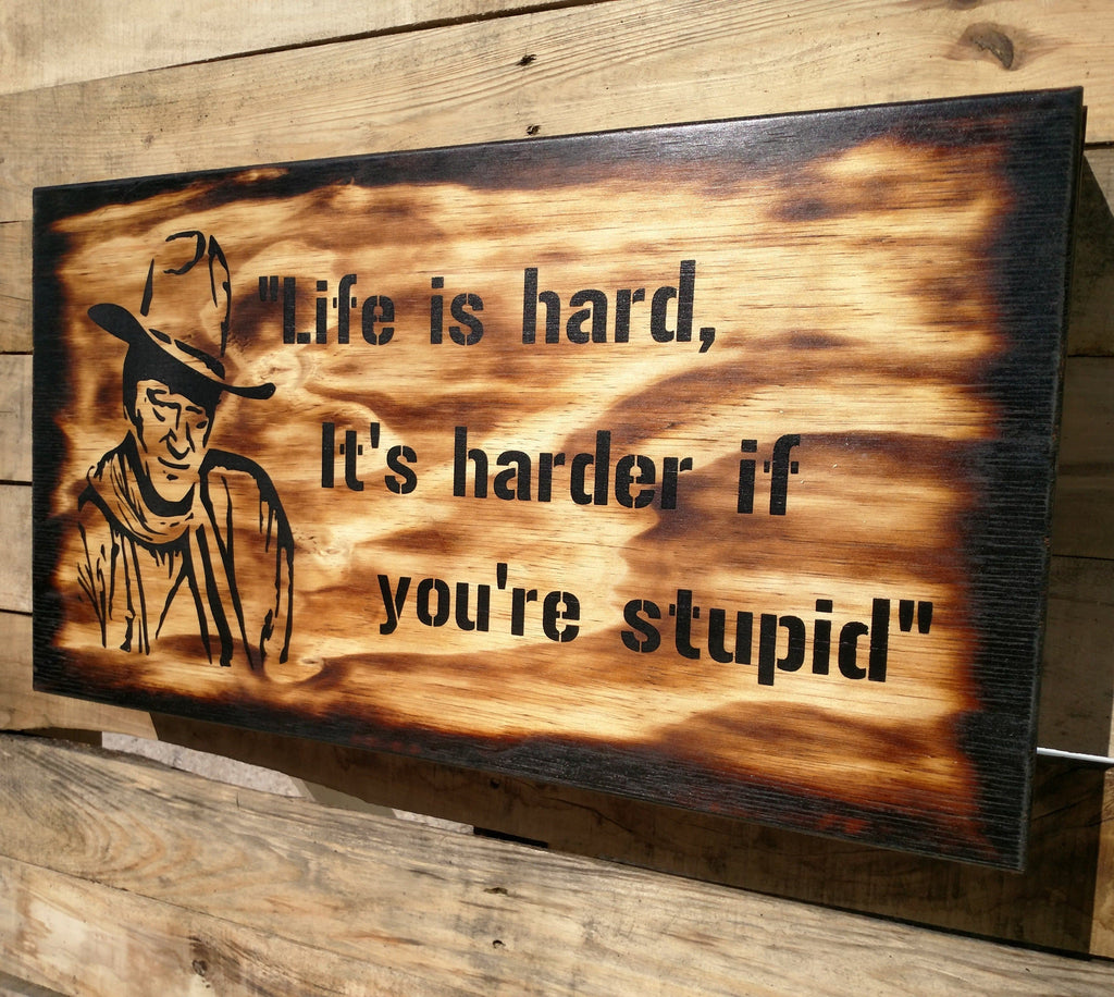 "Life is Hard" Mini Gun Storage Sign
