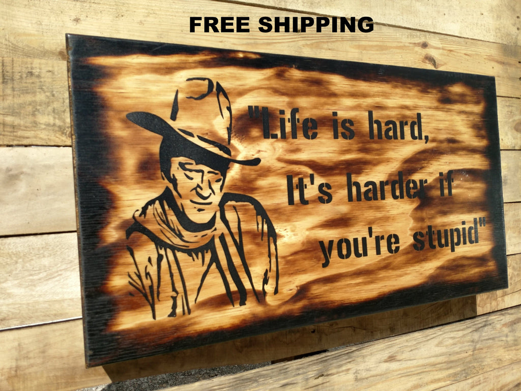 "Life is Hard" Mini Gun Storage Sign