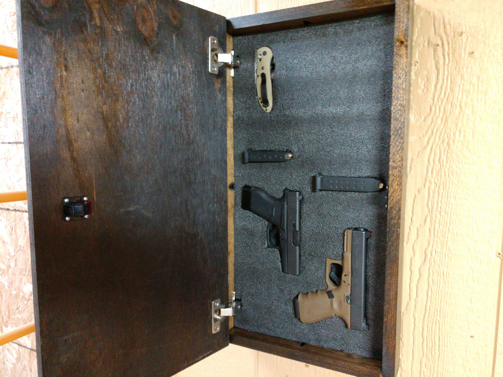 "VISITORS BRING HAPPINESS" MINI GUN CONCEALMENT WALL ART BOX
