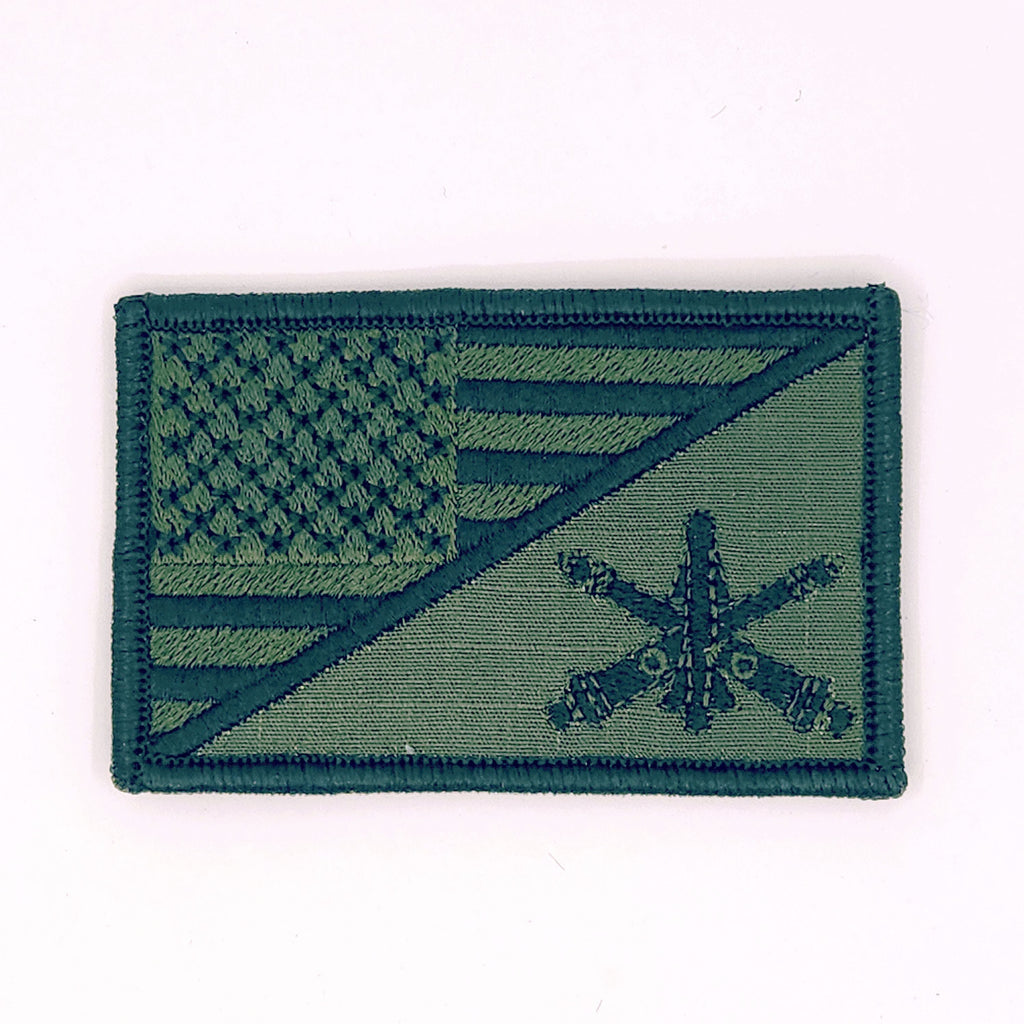 Army Air Defense Artillery Branch - USA Flag - 2.25x3.5 Patch