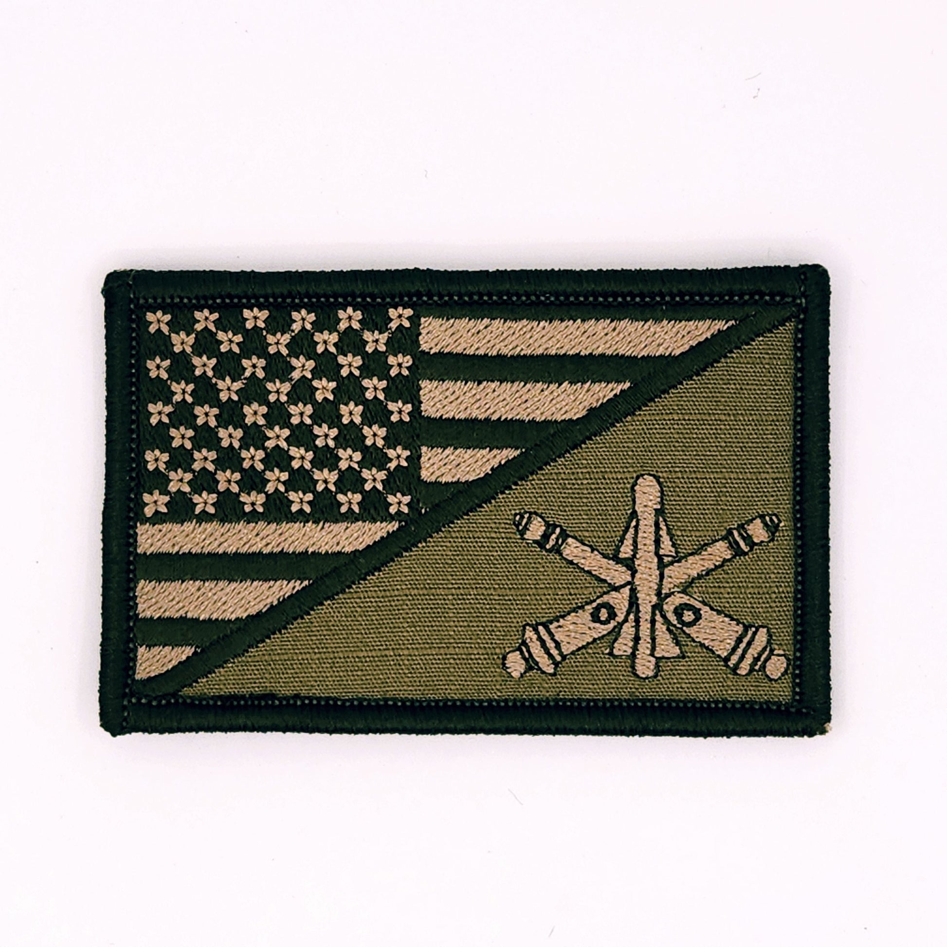 Army Air Defense Artillery Branch - USA Flag - 2.25x3.5 Patch