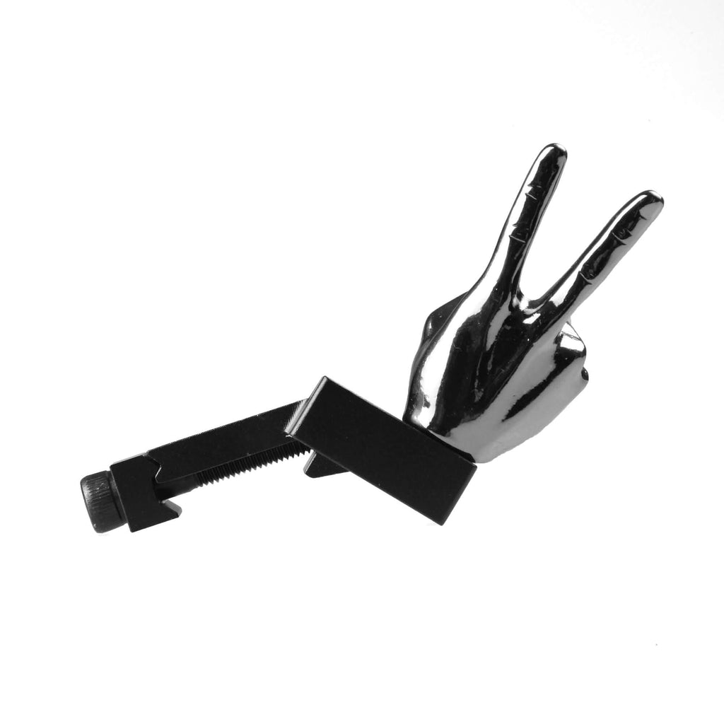 Gloss Tungsten Grey Color Novelty Finger Iron Sight Set - Offset 45 Degree (V Hand & Thumbs Up)