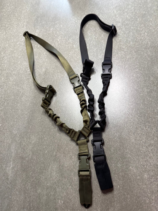 "Traditional" Single Point Sling Strap Bungee Sling with QD