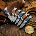 Fish Shape Folding Knife Set with Honeycomb Inlay Handles in Seven Colors
