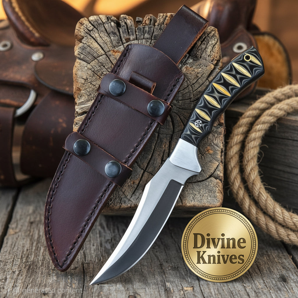 Snake Belly D2 Hunter Knife with Milled Composite Handle