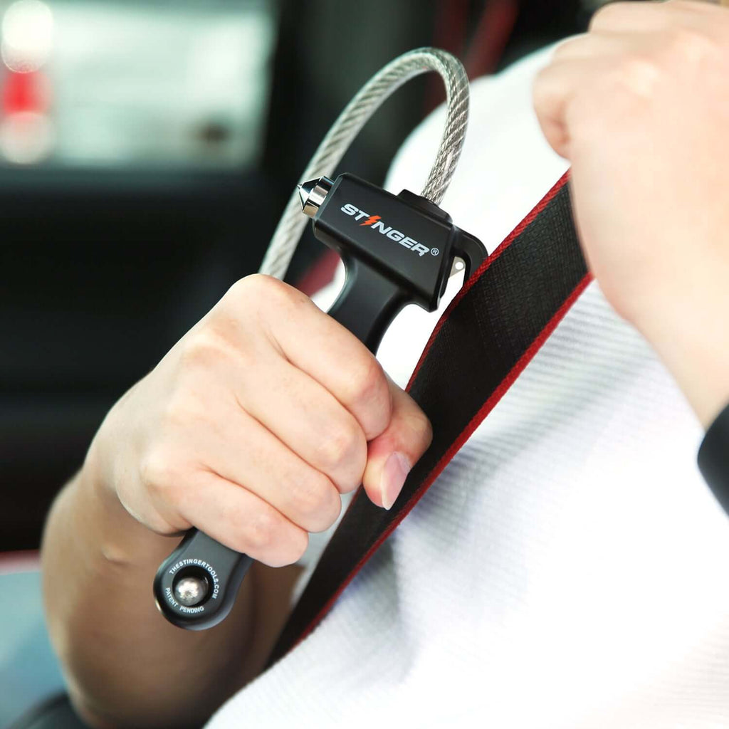 Stinger Life-Saving Whip Car Emergency Tools + Personal Alarm (Black)