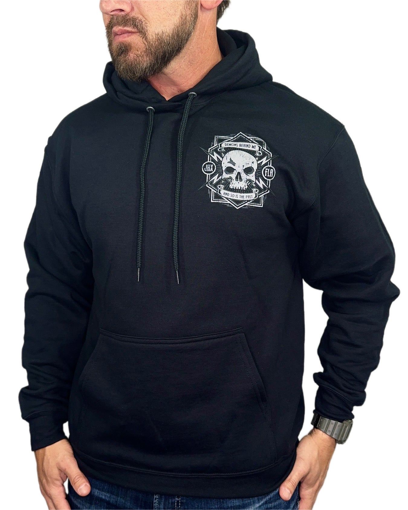 Closeout -Electric Head Unisex Black Hoodie