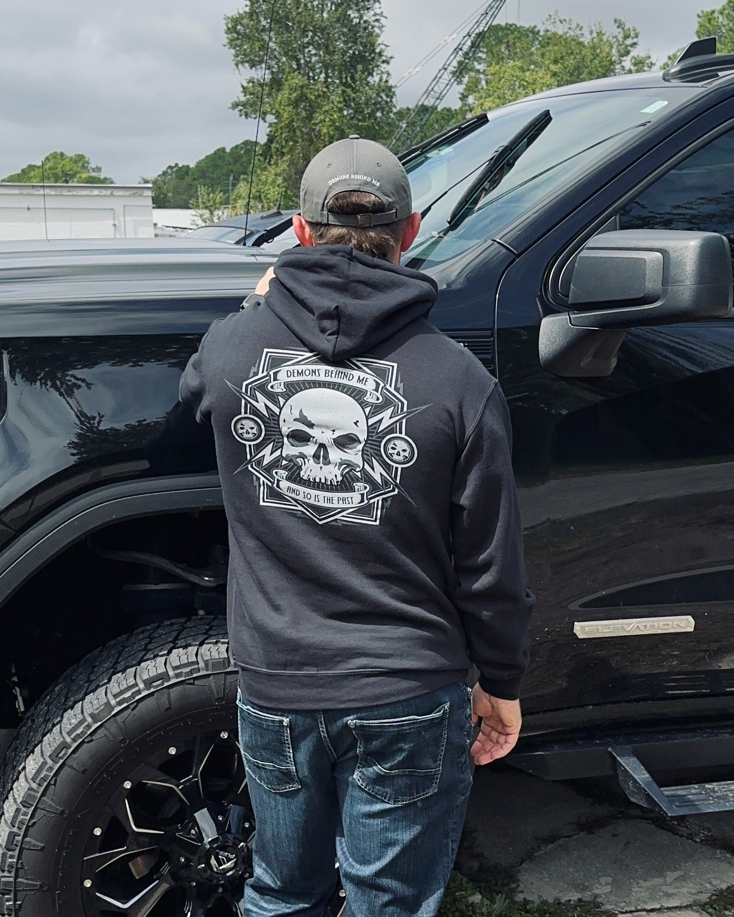 Closeout- Electric Head Unisex Black Zip-UP Hoodie