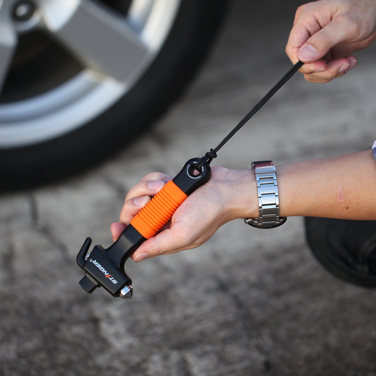Stinger Super Duty Car Emergency Escape Hammer (Orange)