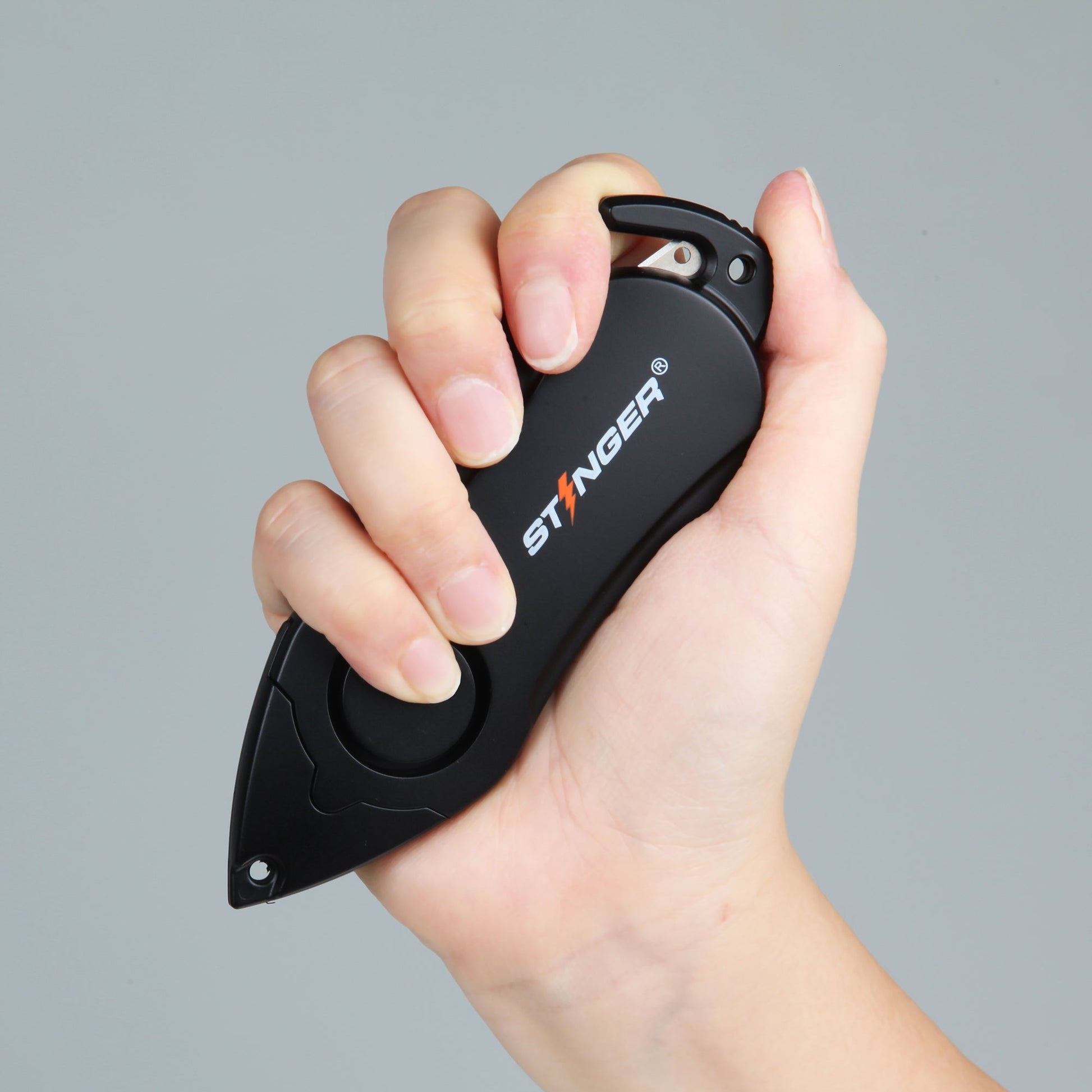 Stinger Personal Safety Alarm Keychain Emergency Tool: Siren Alarm, Seat Belt Cutter, Glass Breaker (Music)