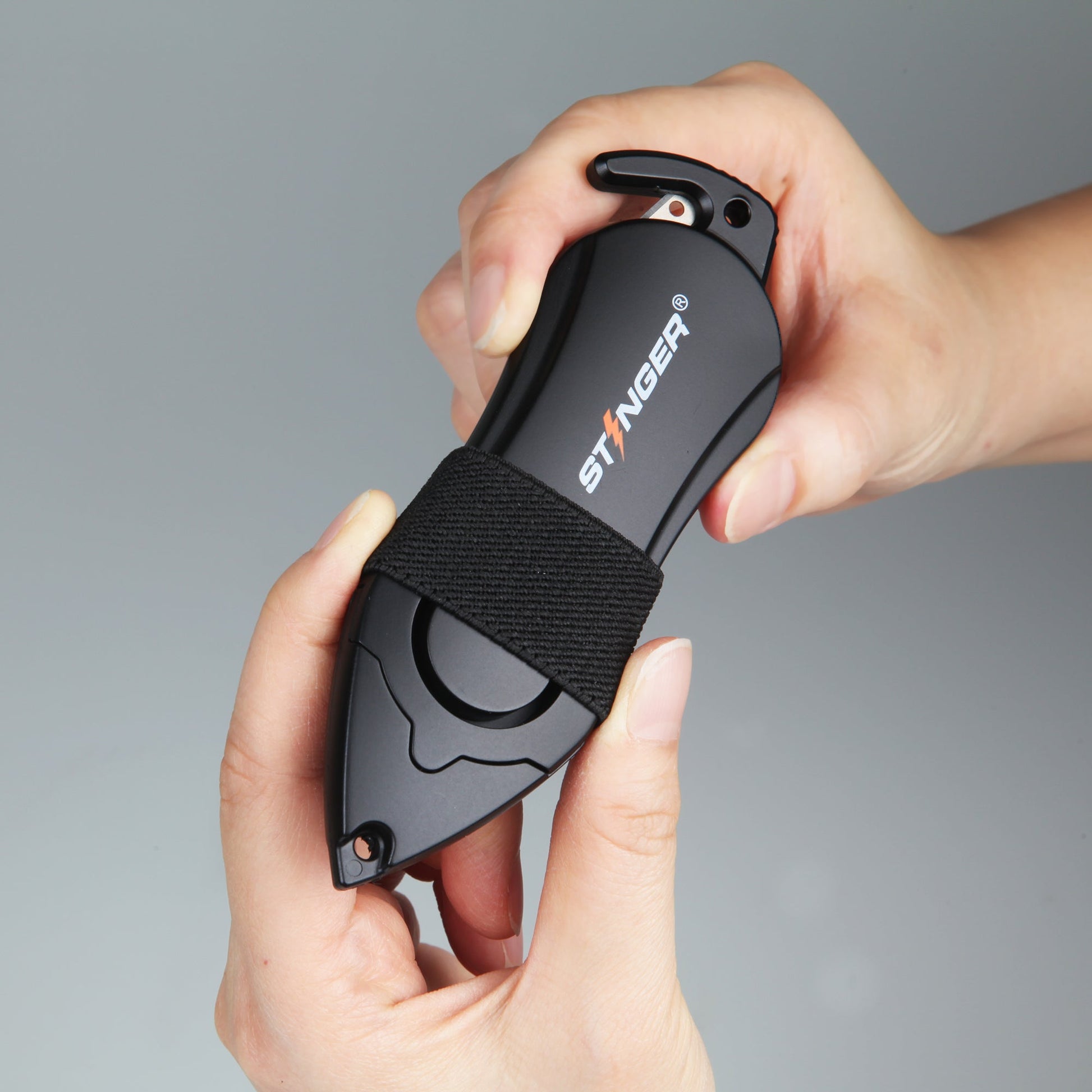 Stinger Personal Safety Alarm Keychain Emergency Tool: Siren Alarm, Seat Belt Cutter, Glass Breaker (Music)