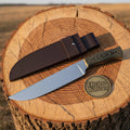 Bushcraft Knife with Micarta Handle – Handcrafted Fixed Blade Outdoor Tool with Sheath