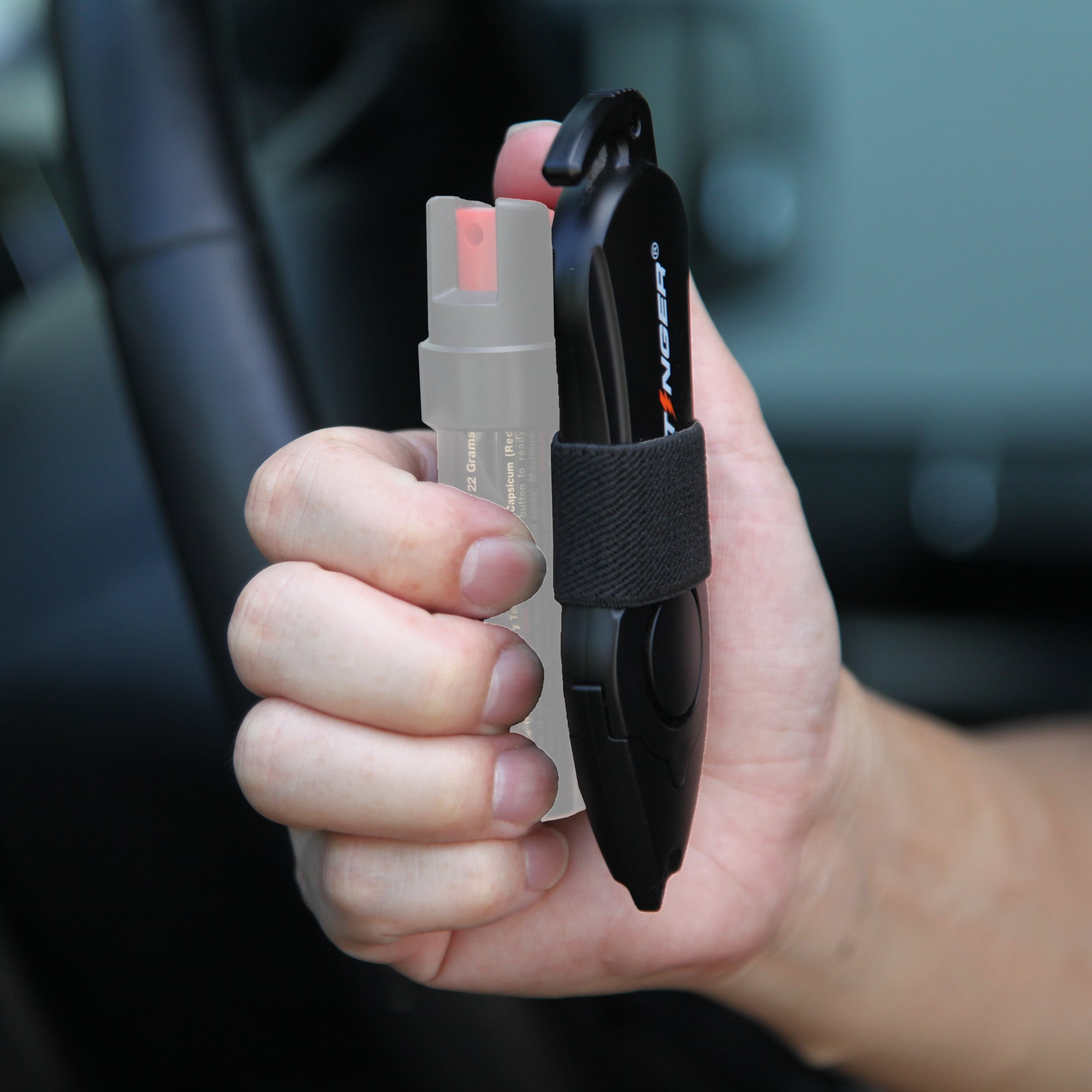 Stinger Personal Safety Alarm Keychain Emergency Tool: Siren Alarm, Seat Belt Cutter, Glass Breaker (Ladybug)