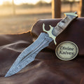 Horn Handle Persian Style Dagger Bowie for Collectors and Outdoor Use
