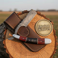 Red Pakkawood & Black Resin Straight Razor with Steel Bolsters – Handcrafted Cut-Throat Razor (4–5 Inch)