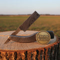 Solid Full Damascus Straight Razor – Handcrafted All-Steel Cut-Throat Razor (4–5 Inch)