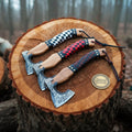Woven Leather Grip Compact Viking Axe