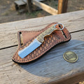 Bull Cutter Cowboy Knife with Brass Engraved Handle & Choil Ring
