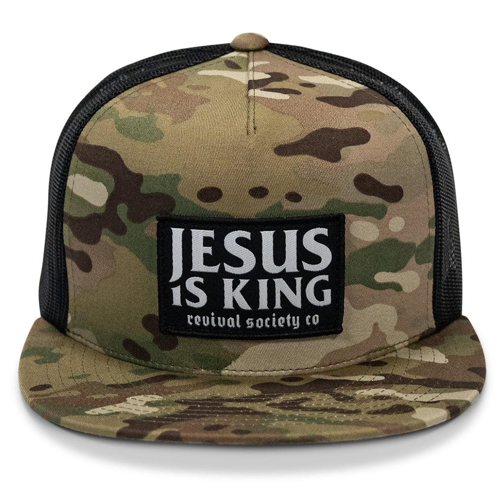 Jesus Is King Patch Flatbill Hat