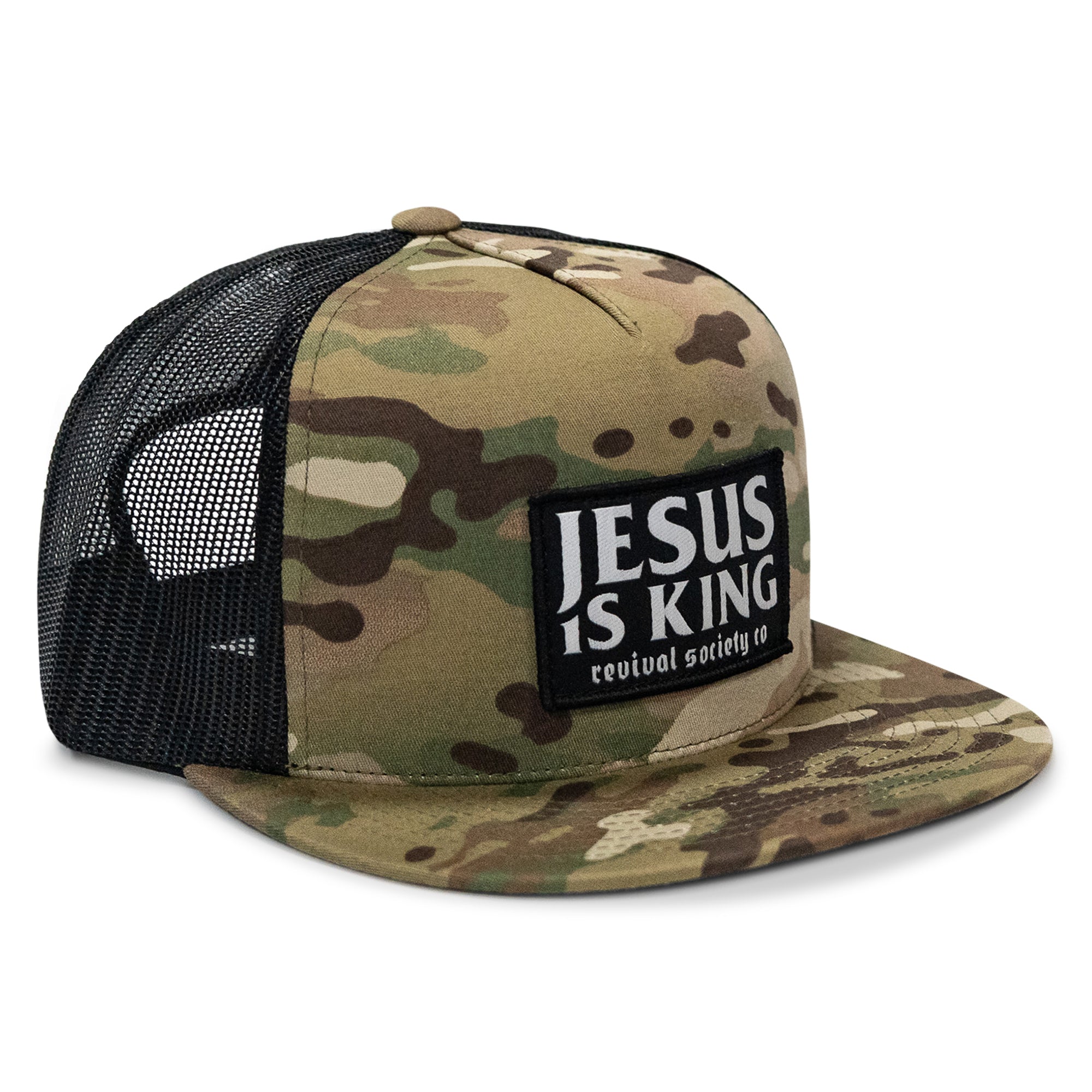 Jesus Is King Patch Flatbill Hat