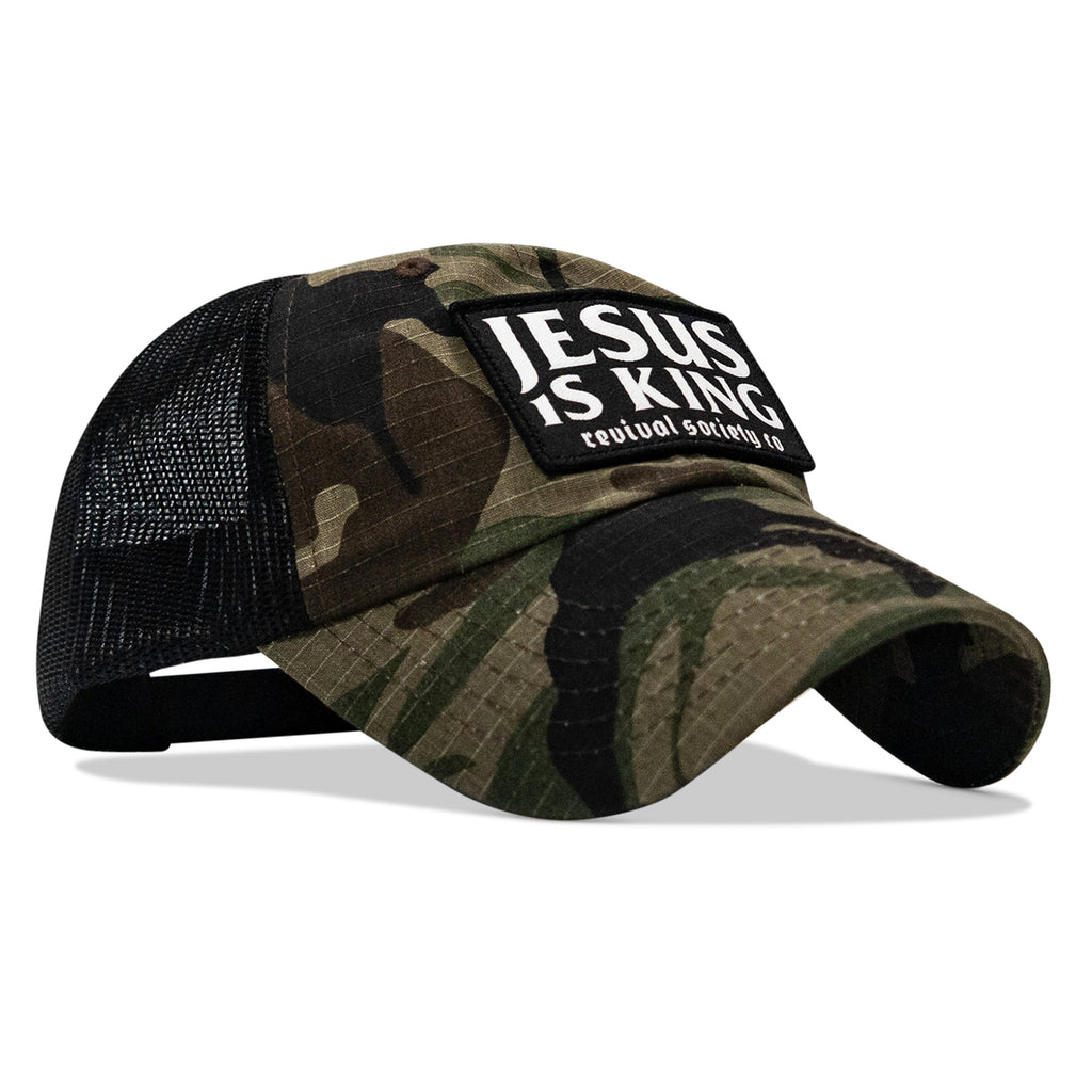 Jesus Is King Patch Tactical Ripstop Mesh Snapback Hat