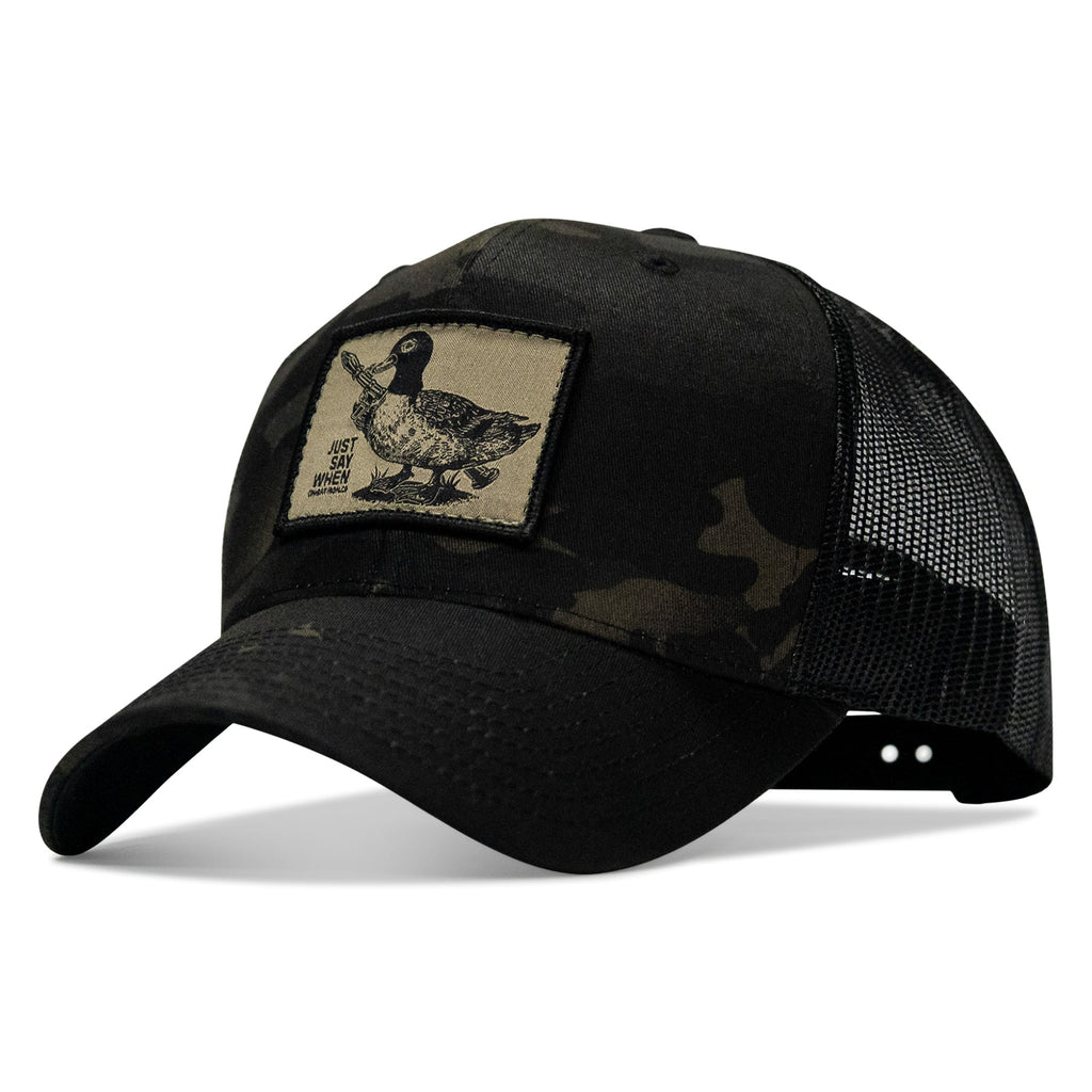 Just Say When Patch Snapback Hat