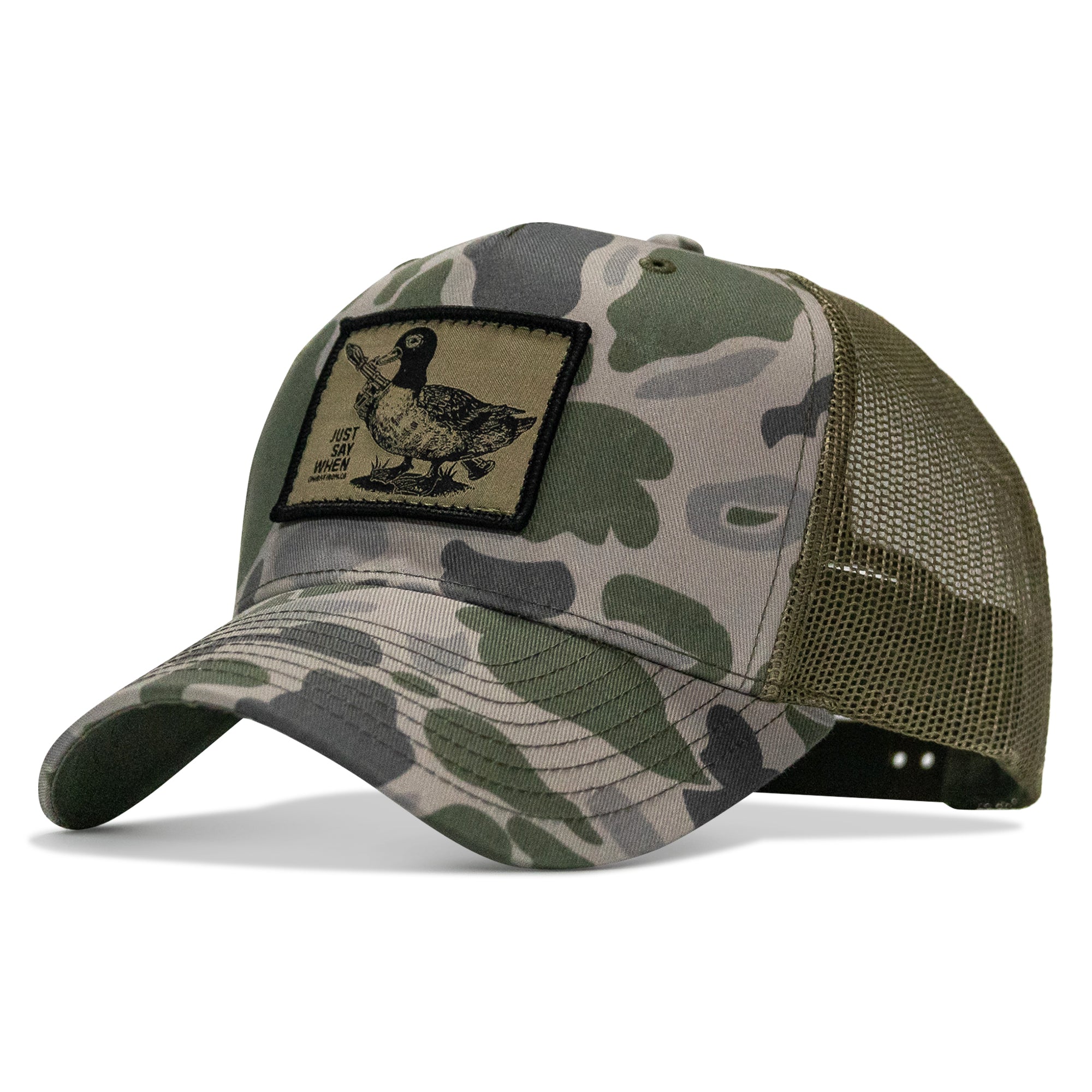 Just Say When Patch Snapback Hat