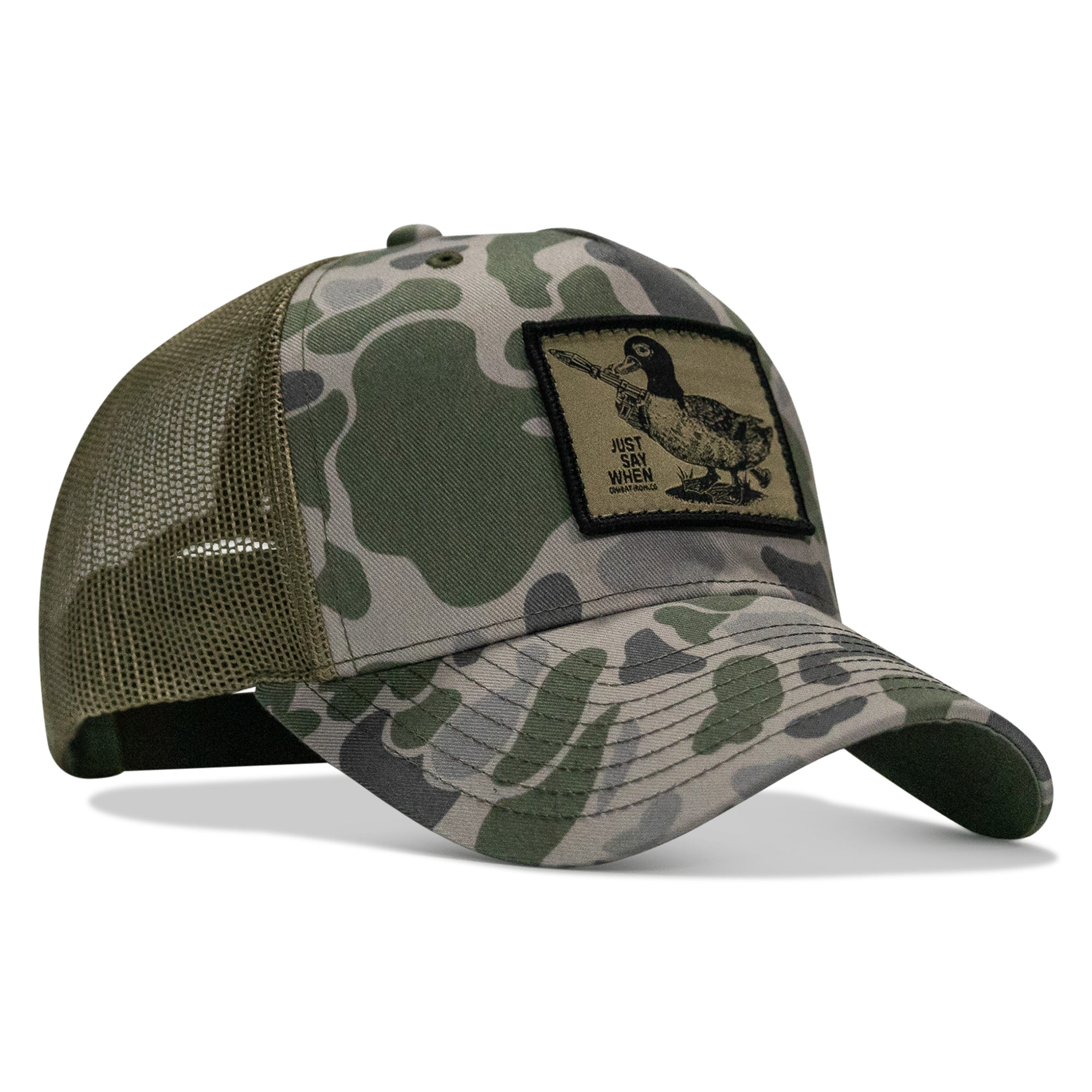 Just Say When Patch Snapback Hat