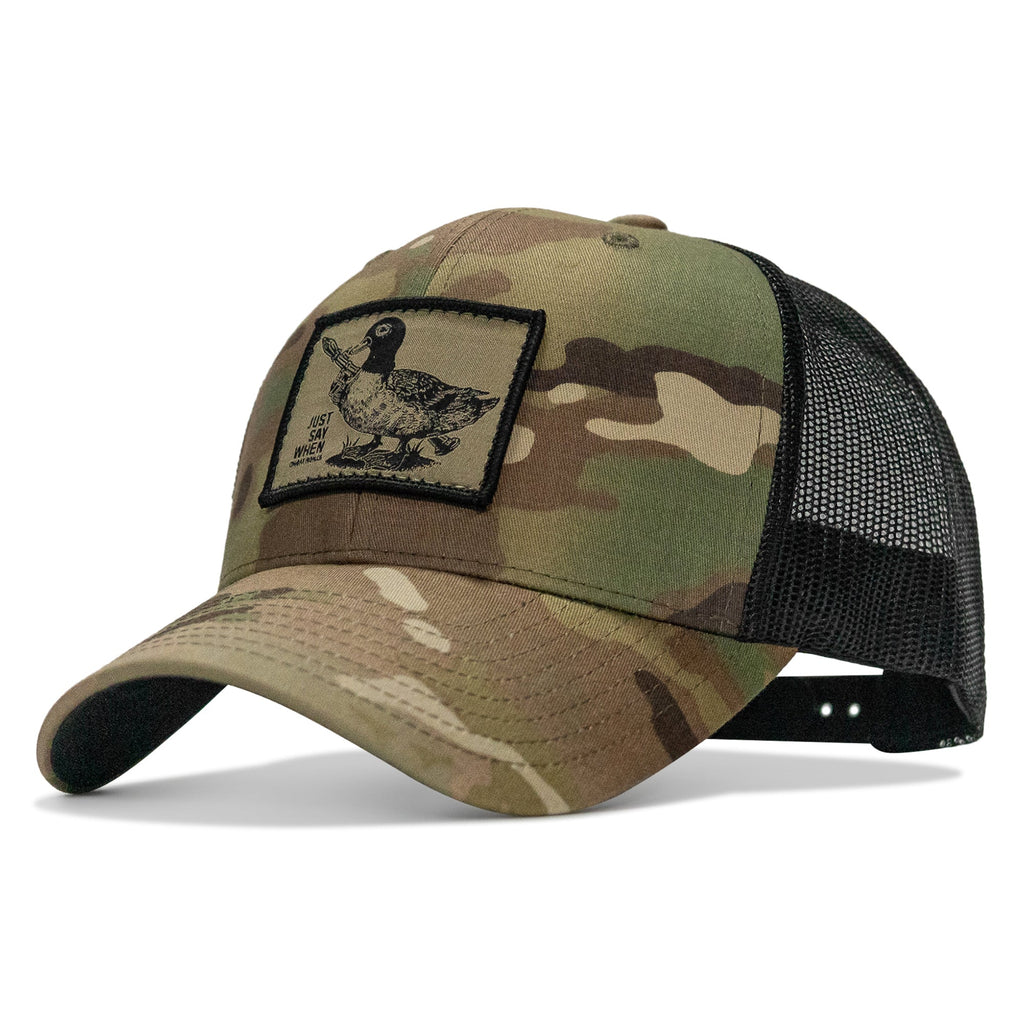 Just Say When Patch Snapback Hat