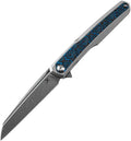 Kansept Arcus Damascus Framelock Folding Knife w/ Carbon Fiber Inlay