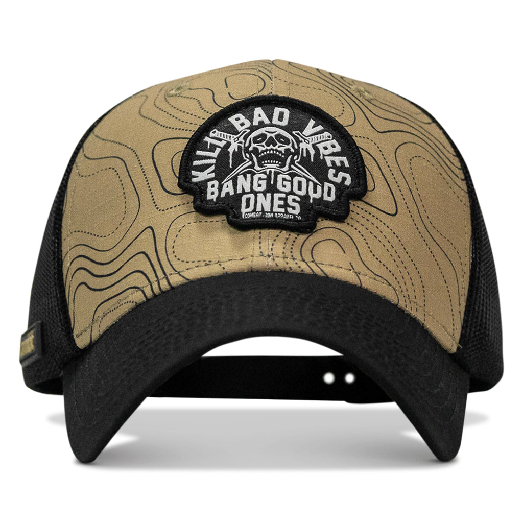 Kill Bad Vibes Skull Patch Original Ripstop Snapback Hat
