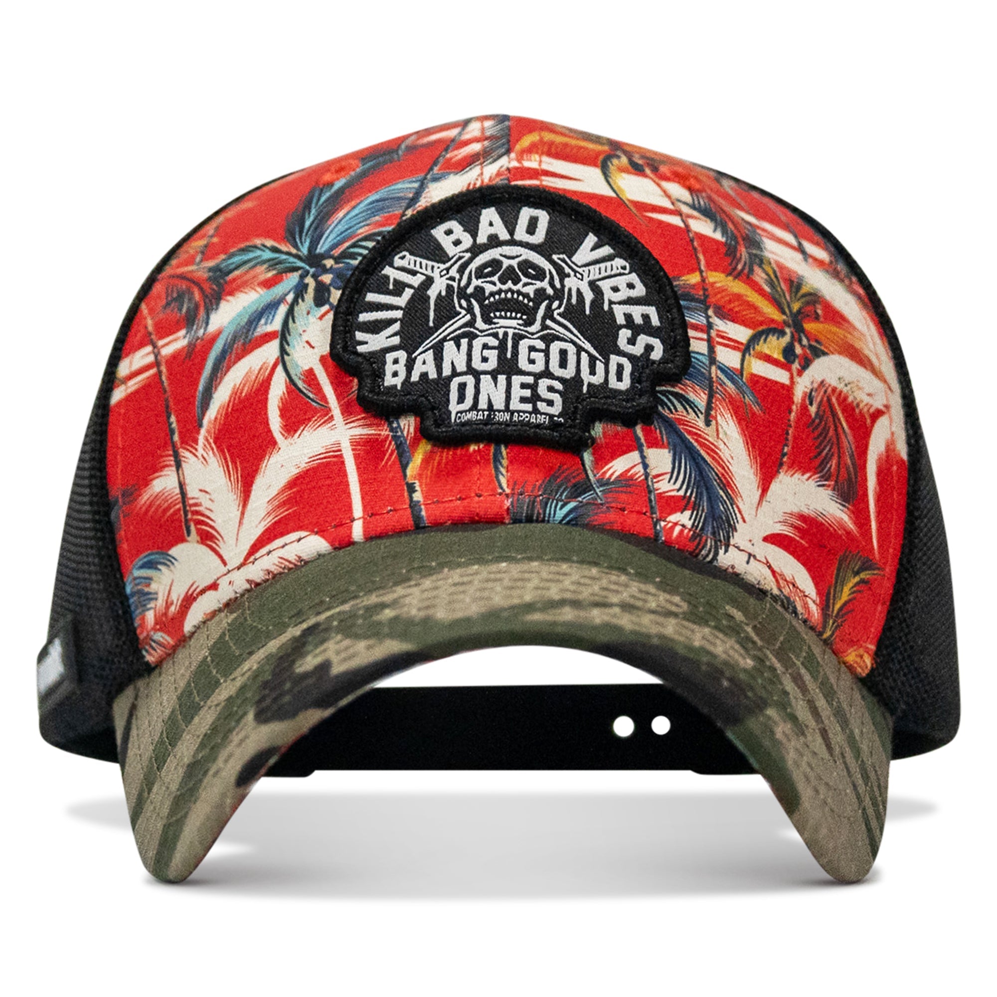 Kill Bad Vibes Skull Patch Original Ripstop Snapback Hat
