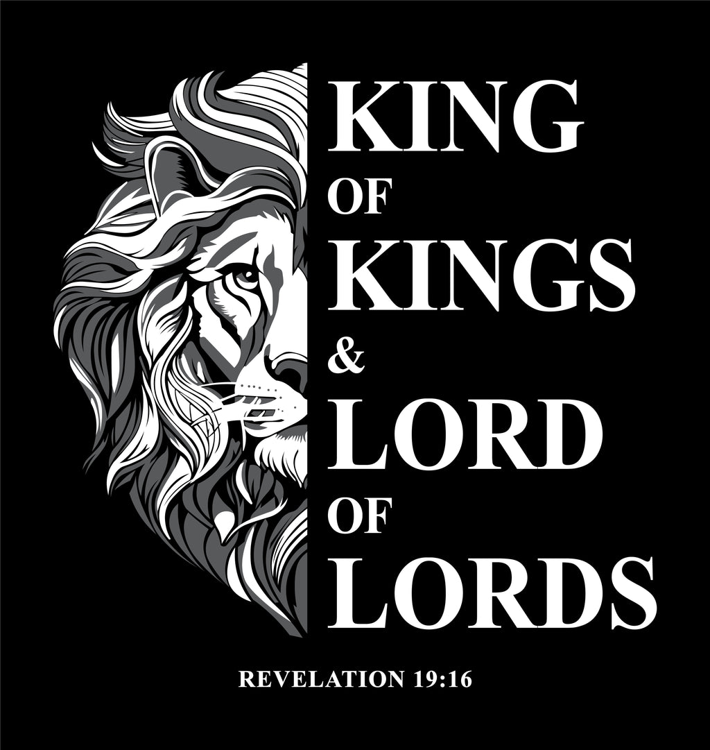 King of Kings & Lord of Lords Lion • Revelation 19:16 Faith T-Shirt