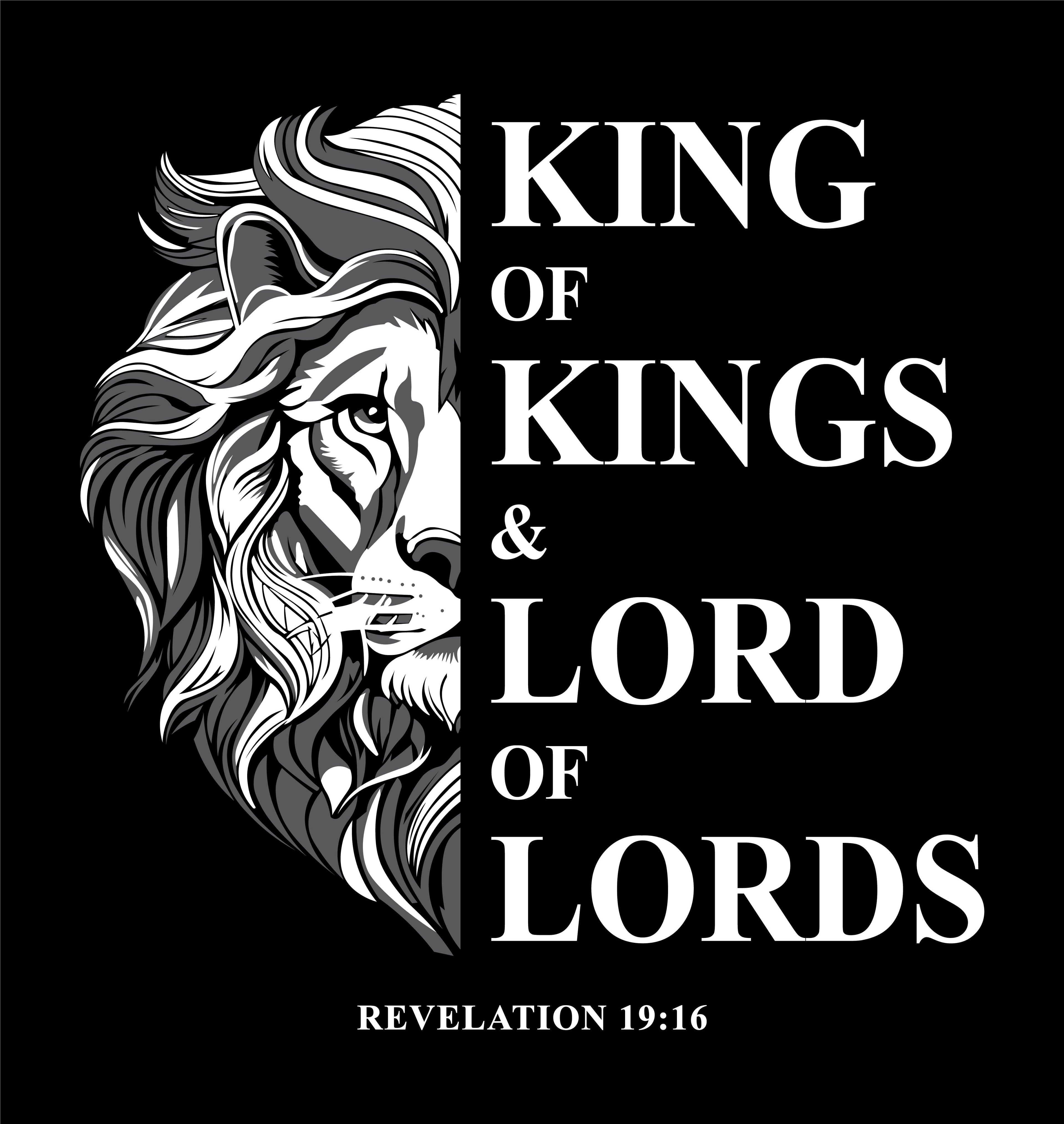 King of Kings & Lord of Lords Lion • Revelation 19:16 Faith T-Shirt