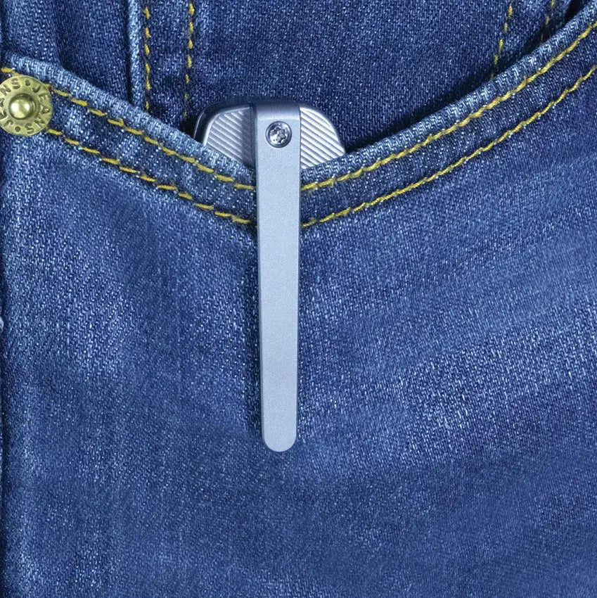 Kubey Supercell Blue Titanium Folding Knife