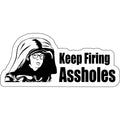 Keep Firing Assholes Dark Helmet - 5x2.25 inch Sticker