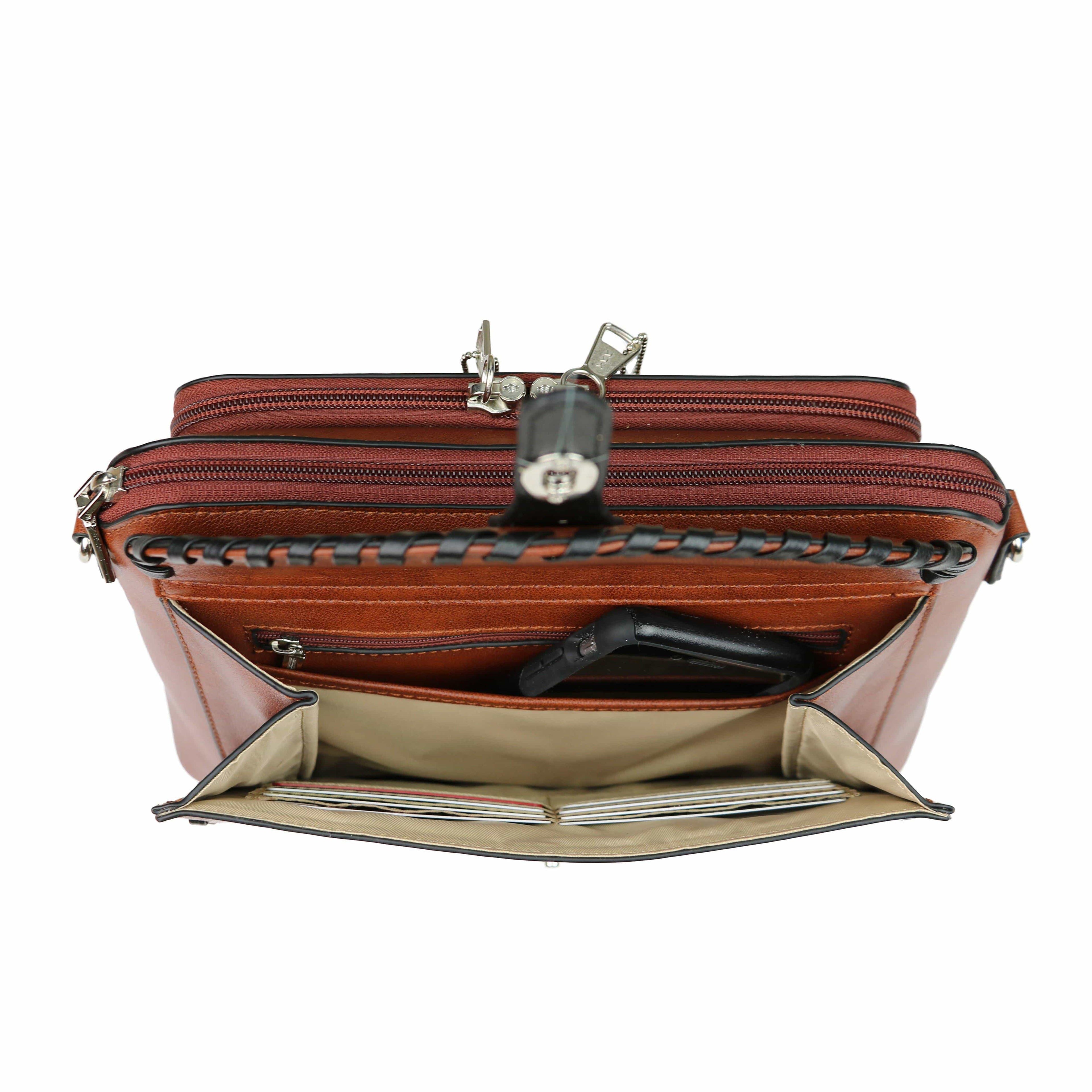 Concealed Carry Evelyn Leather Crossbody by Lady Conceal