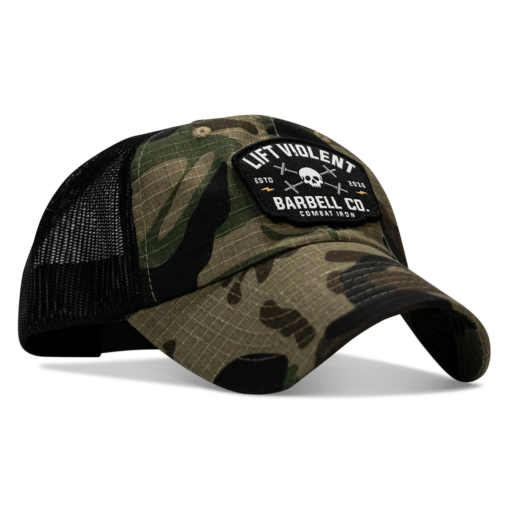 Lift Violent Barbell Co Patch. Tactical Ripstop Mesh Snapback Hat