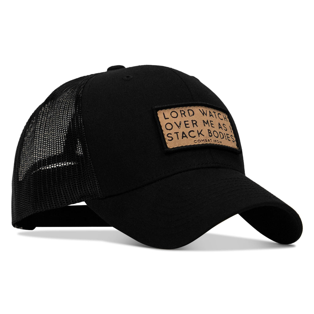 Lord Watch Over Me As I Stack Bodies Tan Patch Snapback Hat