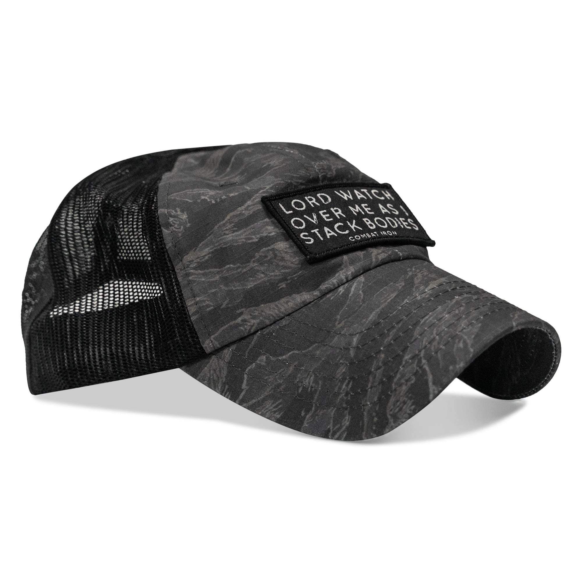 Lord Watch Over Me As I Stack Bodies Patch Tactical Ripstop Mesh Snapback Hat