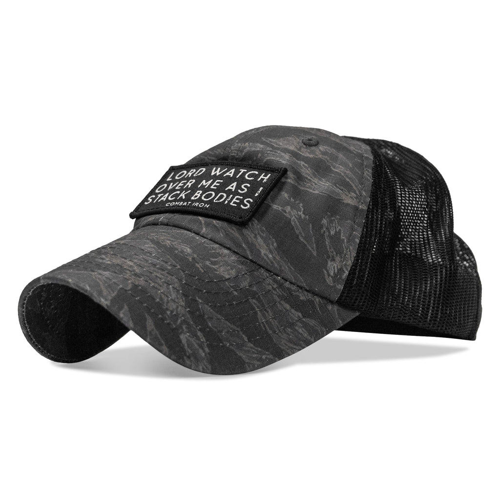 Lord Watch Over Me As I Stack Bodies Patch Tactical Ripstop Mesh Snapback Hat