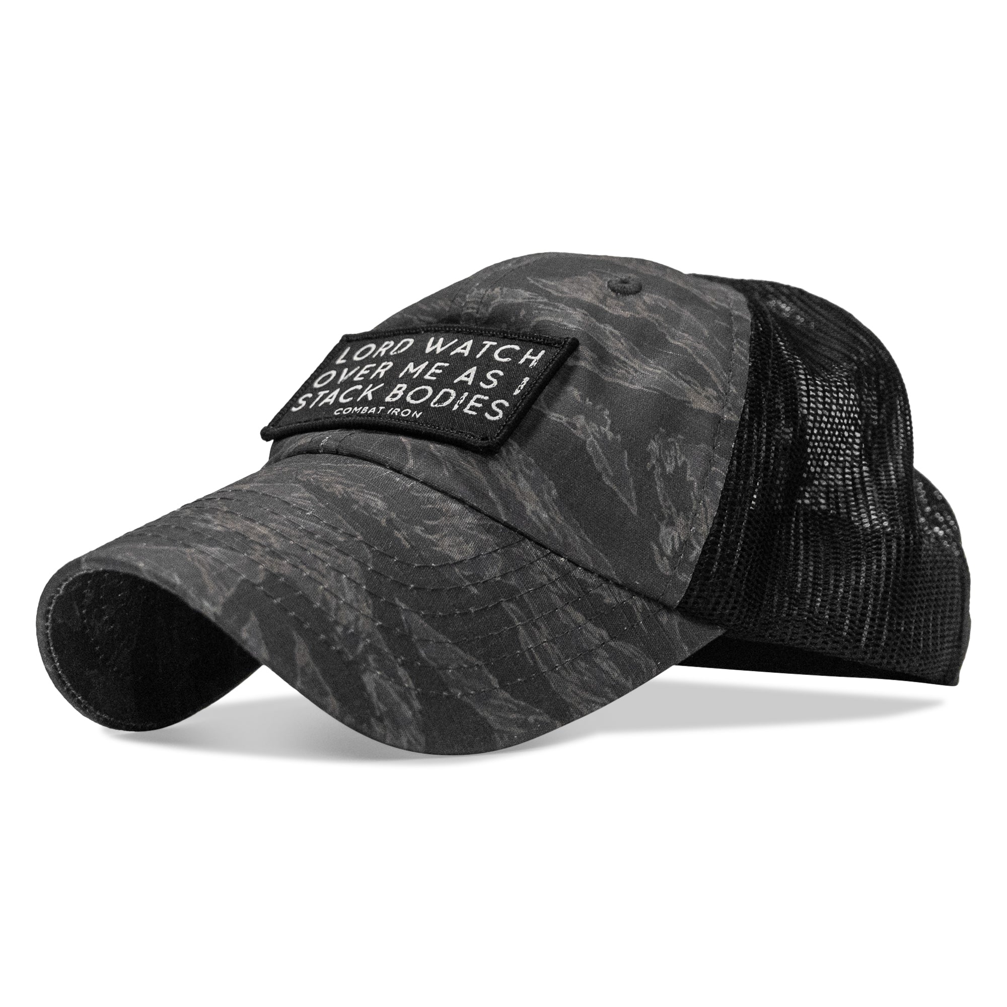 Lord Watch Over Me As I Stack Bodies Patch Tactical Ripstop Mesh Snapback Hat