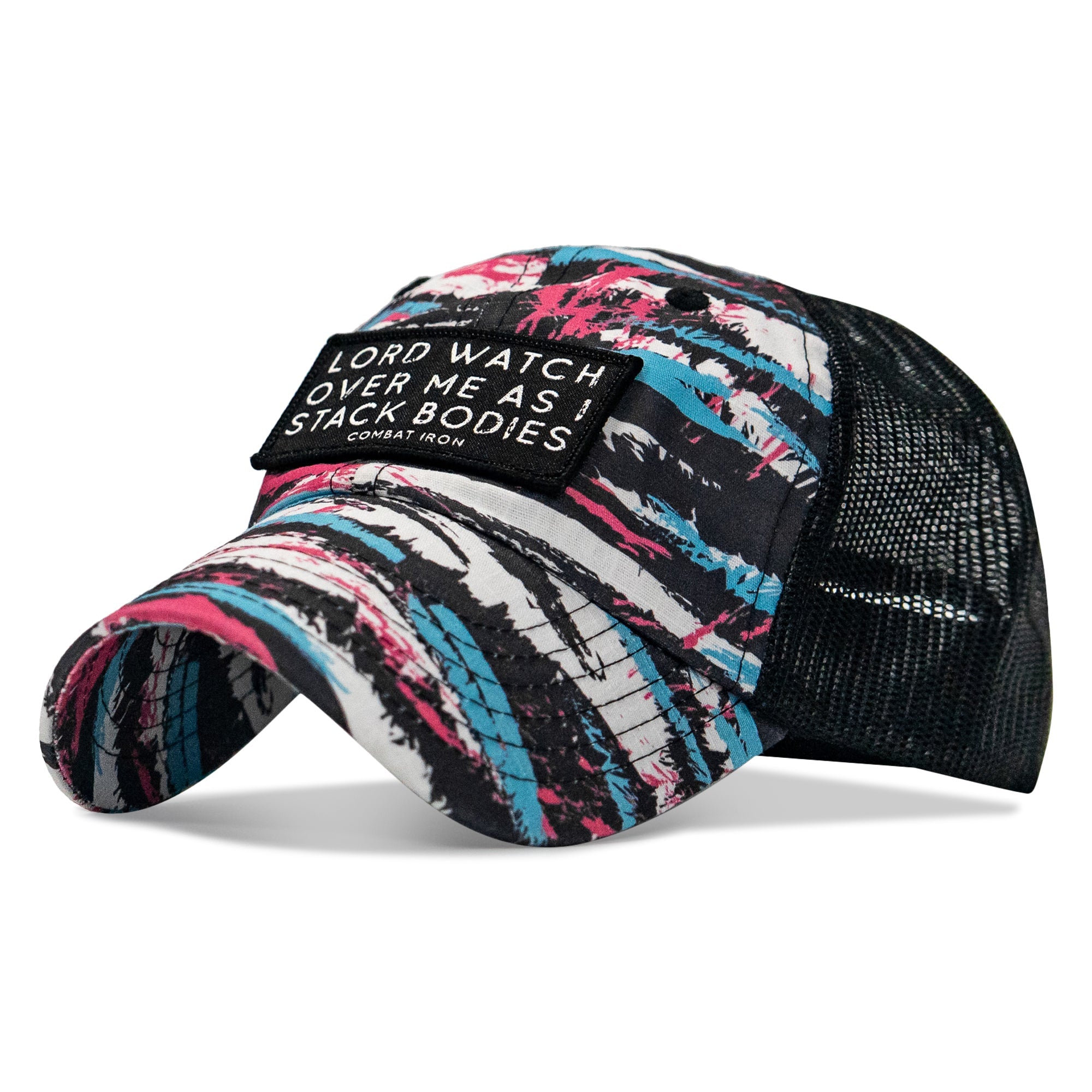 Lord Watch Over Me As I Stack Bodies Patch Tactical Ripstop Mesh Snapback Hat