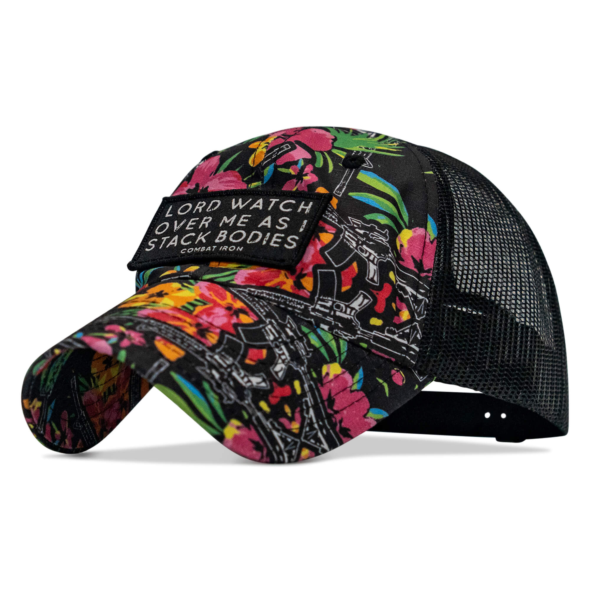 Lord Watch Over Me As I Stack Bodies Patch Tactical Ripstop Mesh Snapback Hat