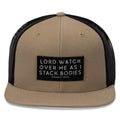 Lord Watch Over Me As I Stack Bodies Patch Flatbill SnapBack Hat