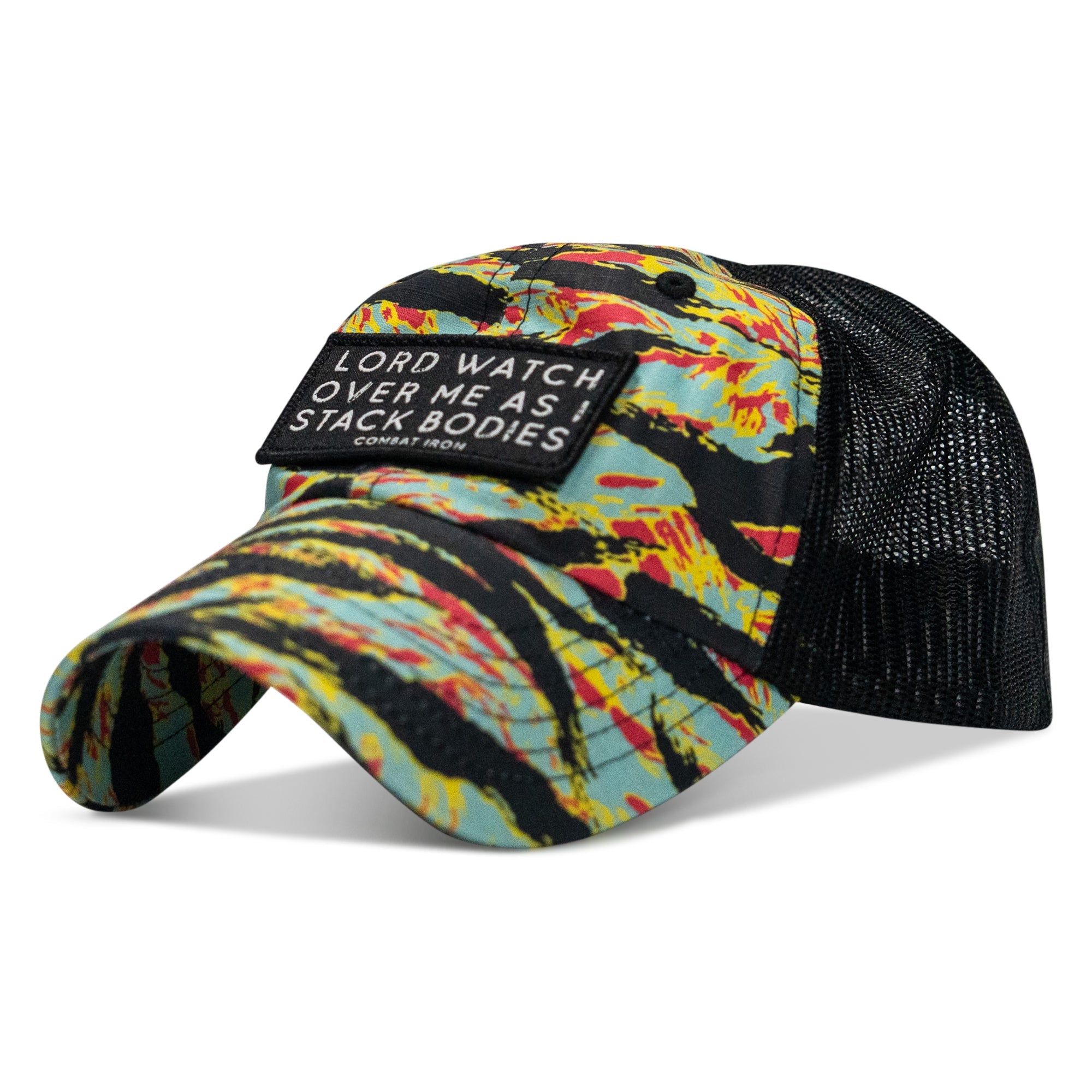 Lord Watch Over Me As I Stack Bodies Patch Tactical Ripstop Mesh Snapback Hat