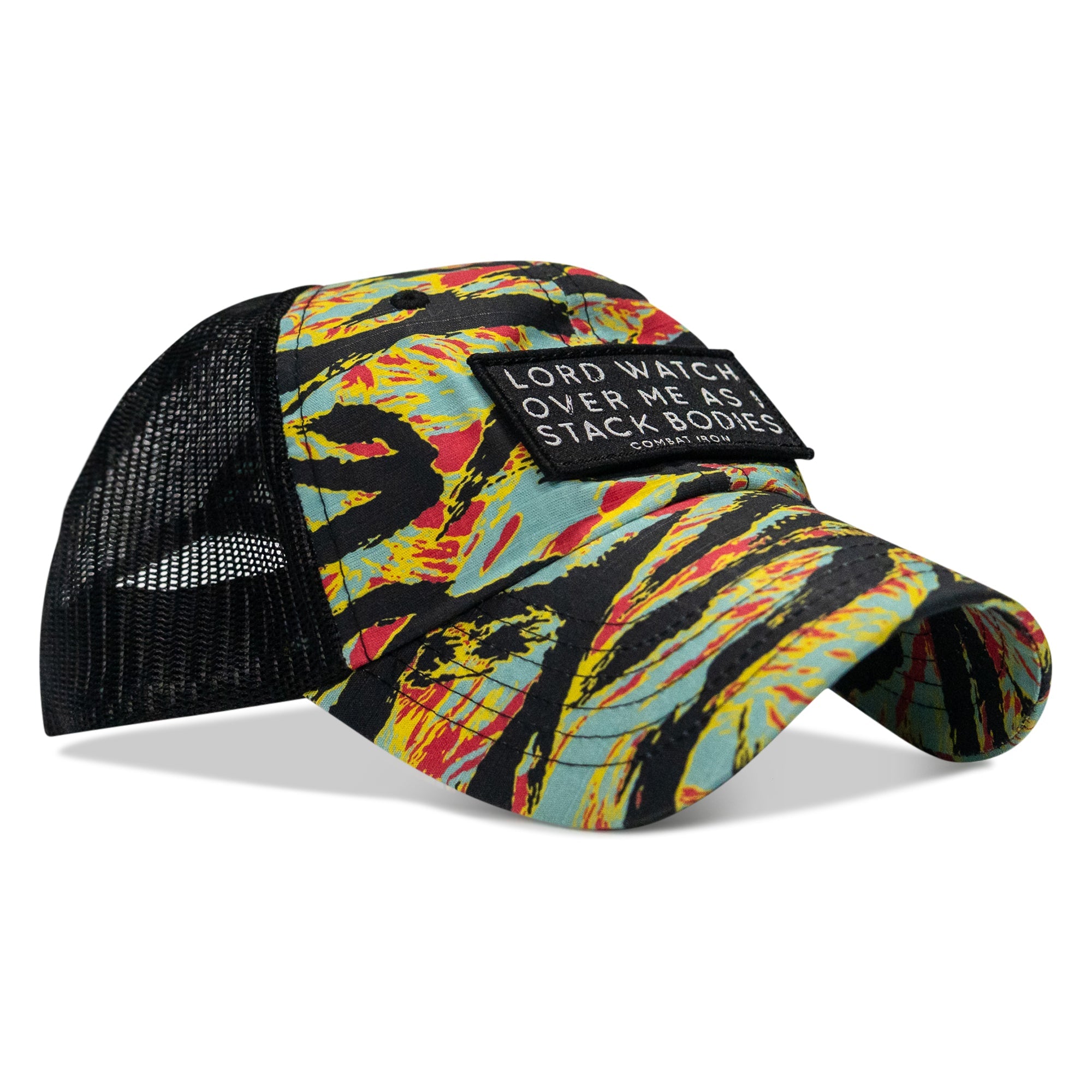 Lord Watch Over Me As I Stack Bodies Patch Tactical Ripstop Mesh Snapback Hat